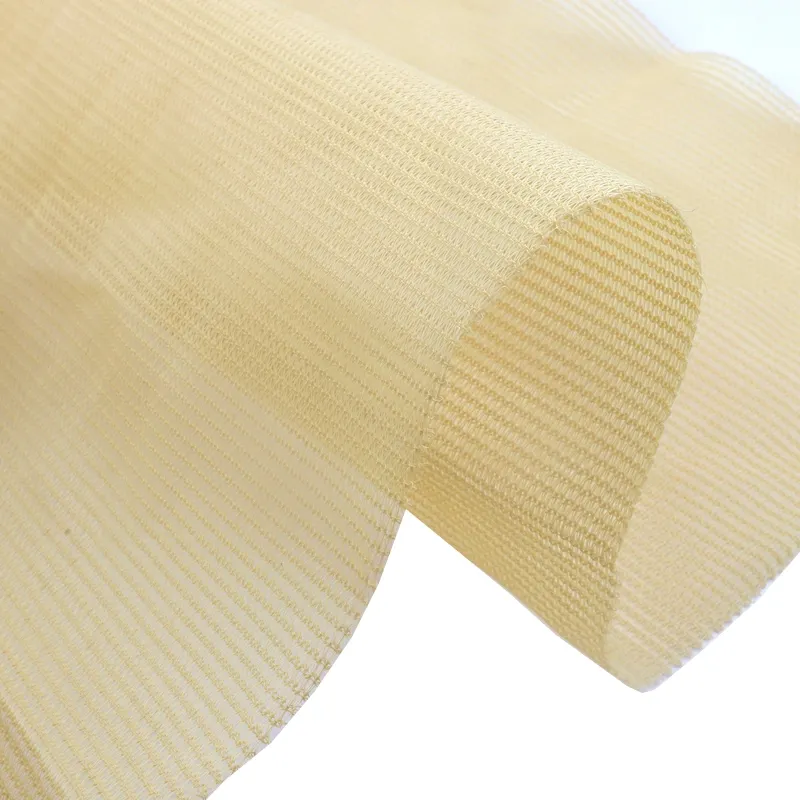 Beige Mono HDPE Shade Screen rolled fabric — soft beige, woven texture, suitable for garden, patio, and architectural shading applications